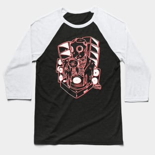 Tekno Soundsystem Vinyl Gas Mask Baseball T-Shirt